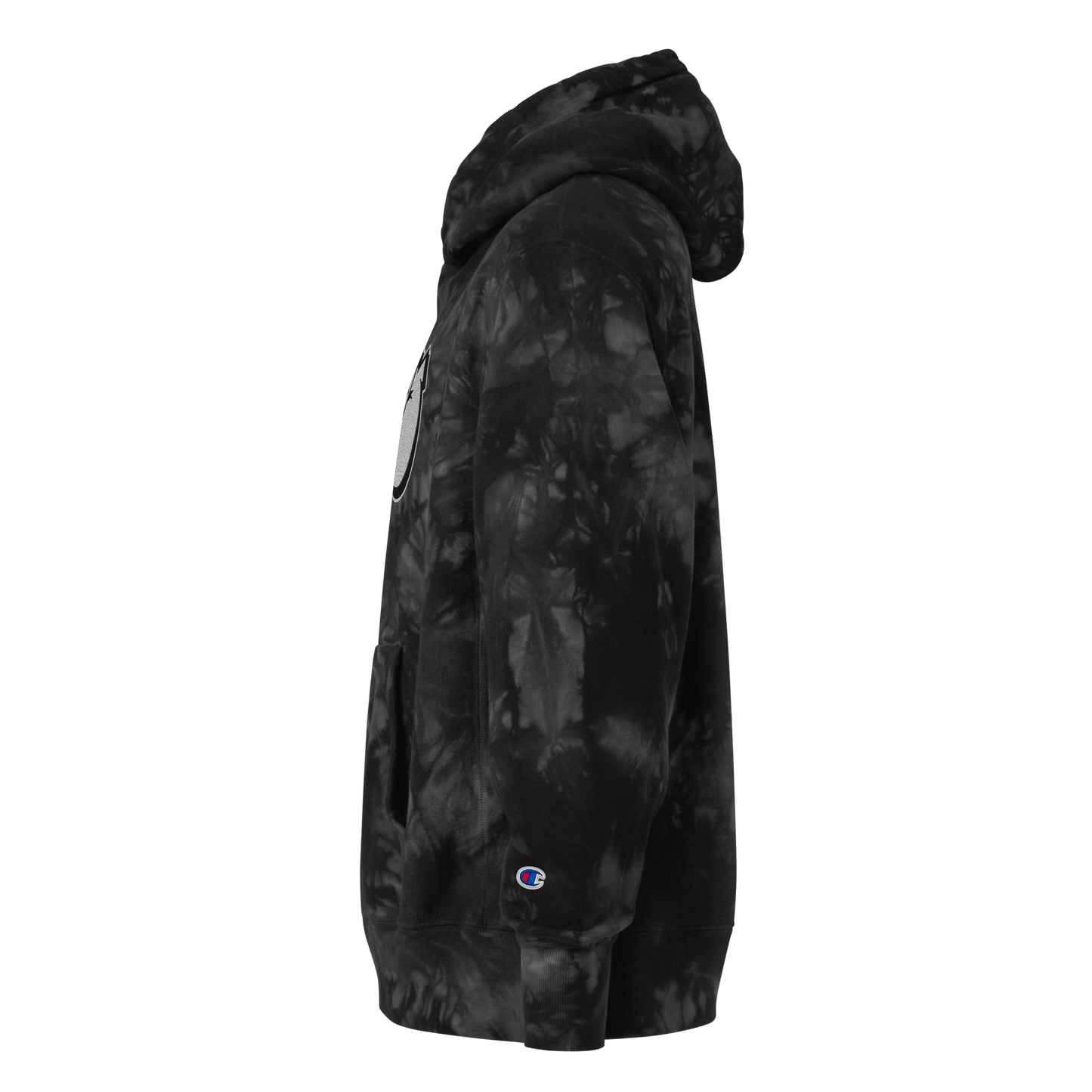 Embroidered EY3 Champion tie-dye hoodie