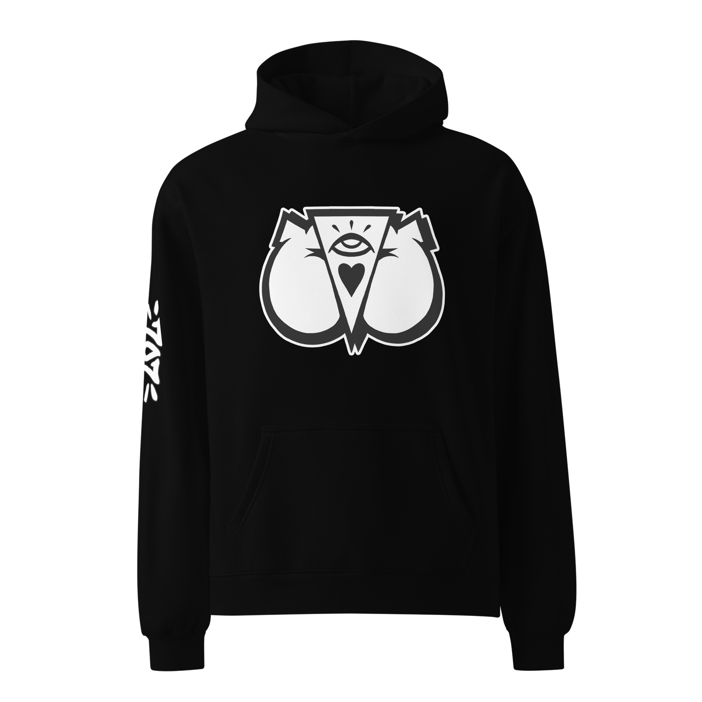EY3 white fill hoodie